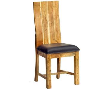 Acacia Light Wood Dining Chair Chunky - Set of 2