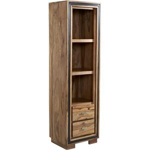 Jodhpur Sheesham Wood Slim Bookcase 2 Drawer 3 Shelf